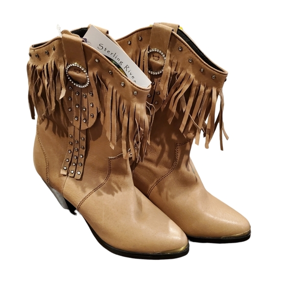 Sterling River Women's Leather Western Cowboy Boots Size 8M - Picture 1 of 9